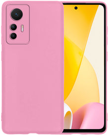 Xiaomi 12 Lite Hoesje Siliconen Backcover Lichtgewicht - Lichtroze