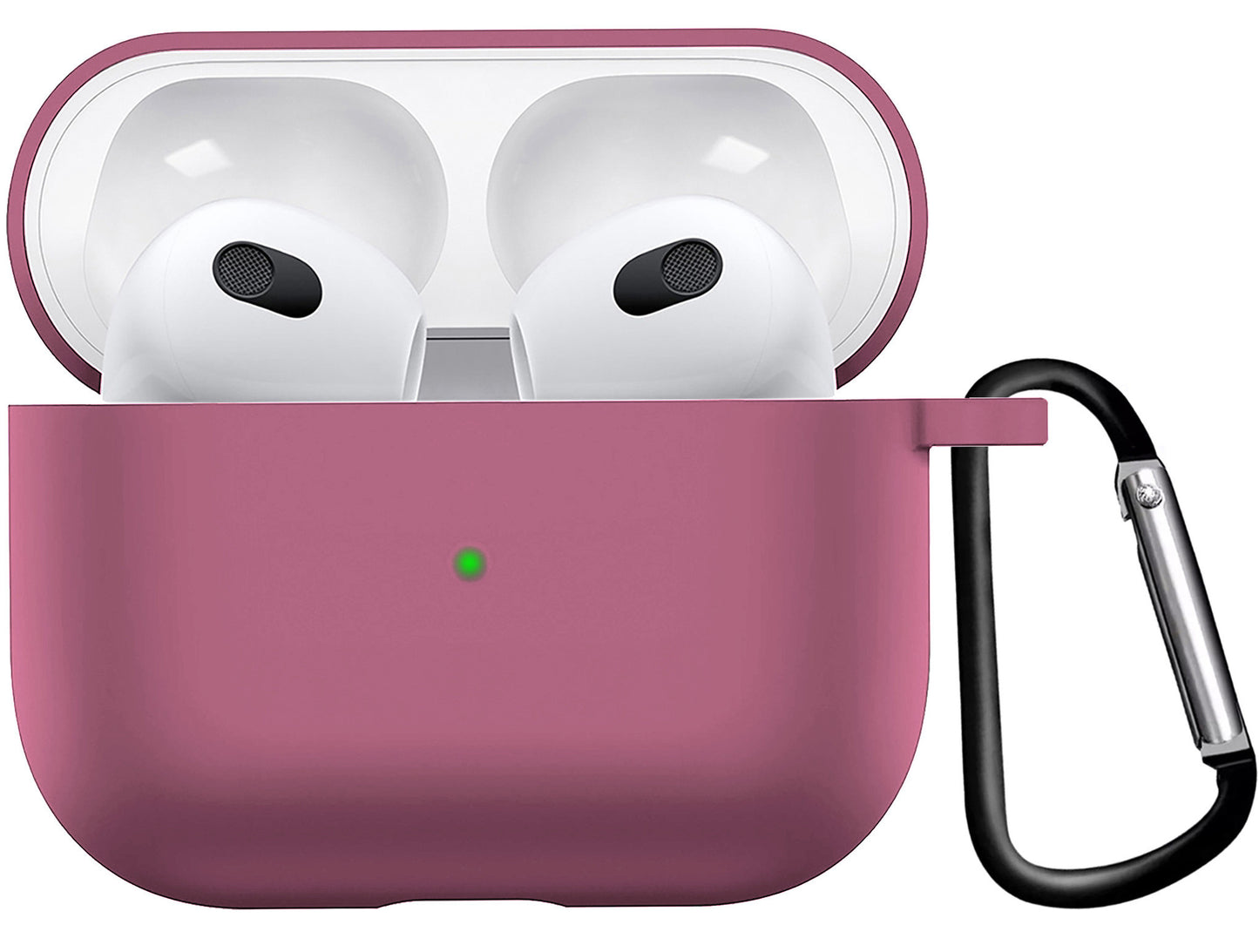 AirPods 3 Hoesje Siliconen met Clip - Oud roze