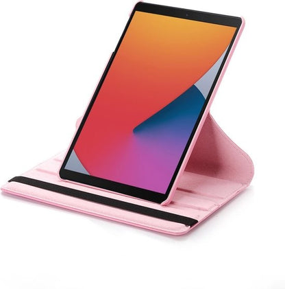 iPad 10.2 2020 Trifold Bookcase Hoes 360 Graden Draaibaar - Lichtroze