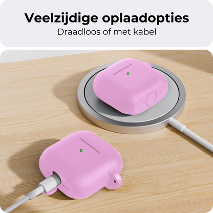 AirPods 4 Hoesje Siliconen Krasbestendig - Flamingo