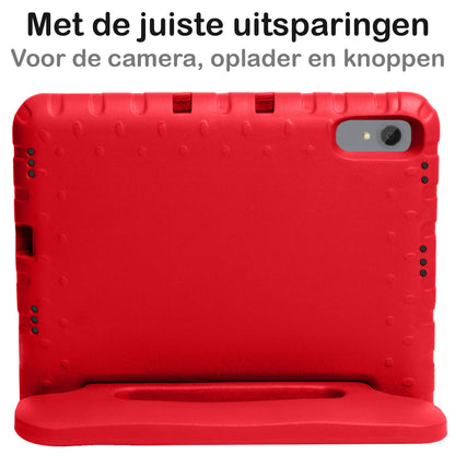 Lenovo Tab P11 Plus Kinderhoes Shockabsorberend Foam - Rood