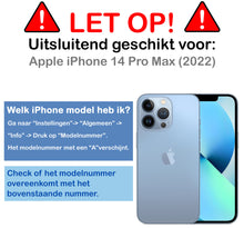 iPhone 14 Pro Max Hoesje Kaarthouder Hard Case Shockproof - Zwart