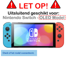 Nintendo Switch OLED Hard Cover Hoes met Spellen ruimte -Rood