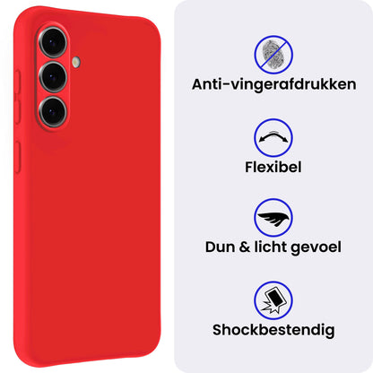 Samsung A37 Hoesje Siliconen Backcover Lichtgewicht - Rood