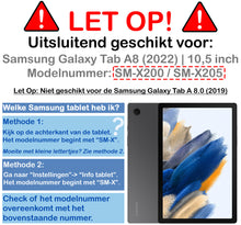Samsung Galaxy Tab A8 Trifold Bookcase Hoes - Donkergroen