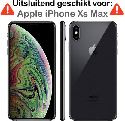 iPhone Xs Max Hoesje met Pasjeshouder Siliconen - Transparant