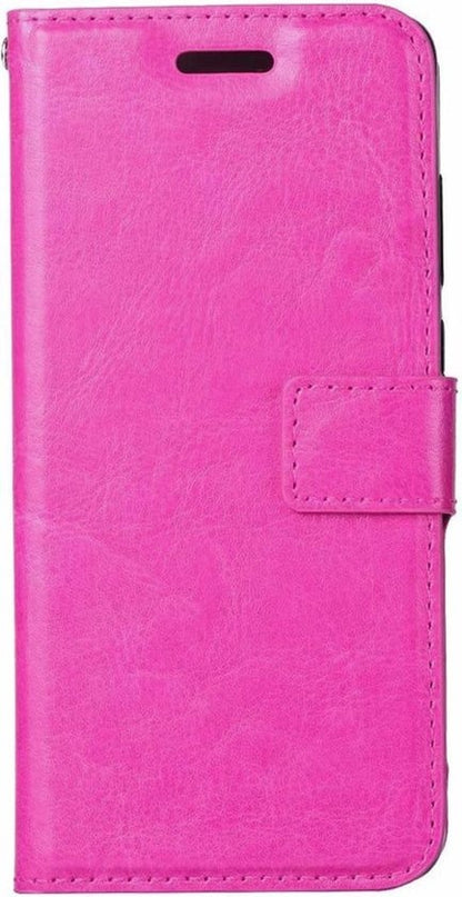 Samsung Galaxy A50 Hoesje Bookcase Cover met Kaarthouder - Donkerroze