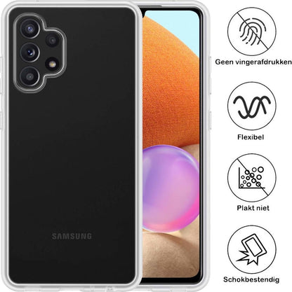 Samsung A32 4G Hoesje Siliconen Backcover Lichtgewicht - Transparant