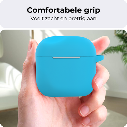 AirPods 4 Hoesje Siliconen Krasbestendig - Lichtblauw