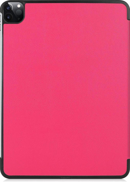 iPad Pro 2021 (11 inch) Trifold Bookcase Hoes - Donkerroze