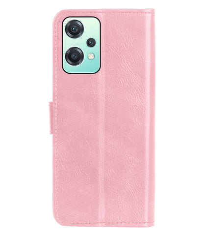 OnePlus Nord CE 2 Lite Hoesje Bookcase Cover met Kaarthouder - Lichtroze