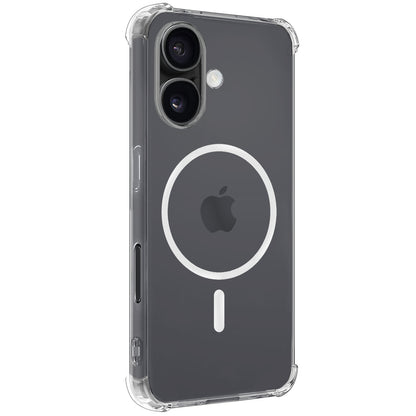 iPhone 16 Hoesje Geschikt voor Magsafe Backcover Shockproof - Transparant