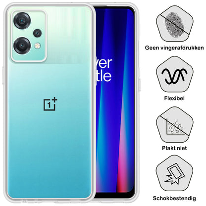 OnePlus Nord CE 2 Lite Hoesje Siliconen Backcover Lichtgewicht - Transparant