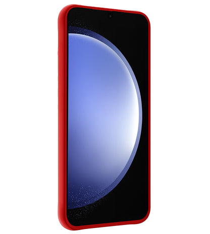 Samsung S23 FE Hoesje Siliconen Backcover Lichtgewicht - Rood