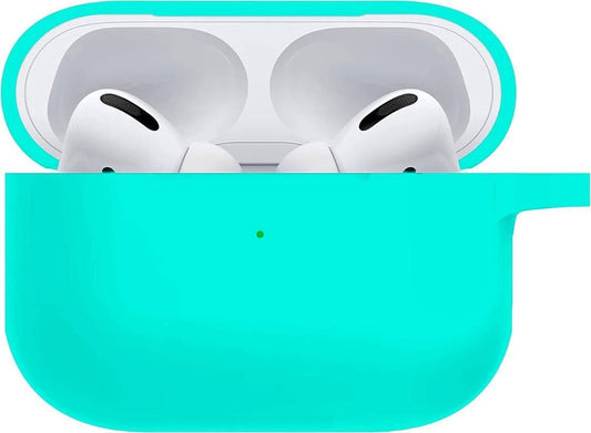 Airpods Pro Hoesje Siliconen met Clip - Mintgroen