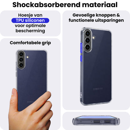Samsung A57 Hoesje Siliconen Backcover Lichtgewicht - Transparant
