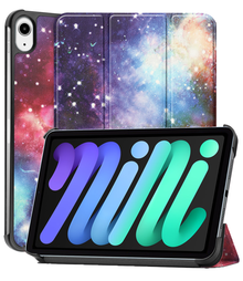 iPad Mini 7 Trifold Bookcase Hoes - Galaxy