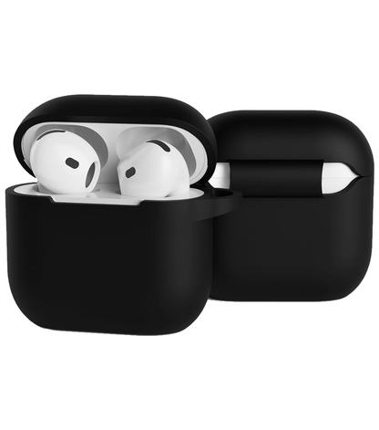 AirPods 4 Hoesje Siliconen Krasbestendig - Zwart