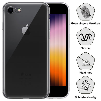 iPhone SE 2022 Hoesje Siliconen Backcover Lichtgewicht - Transparant