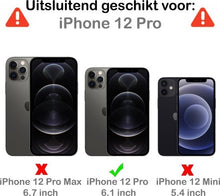 iPhone 12 Pro Hoesje Bookcase Cover Uitneembaar - Zwart