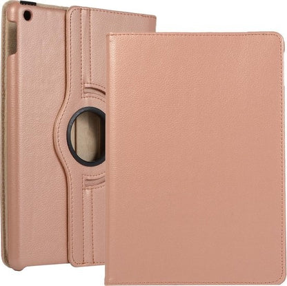 iPad 10.2 2019 Trifold Bookcase Hoes 360 Graden Draaibaar - Rosé goud
