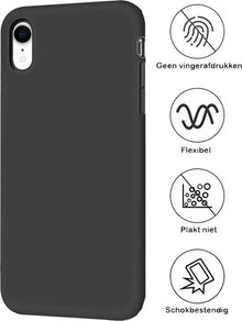 iPhone XR Hoesje Siliconen Backcover Lichtgewicht - Zwart