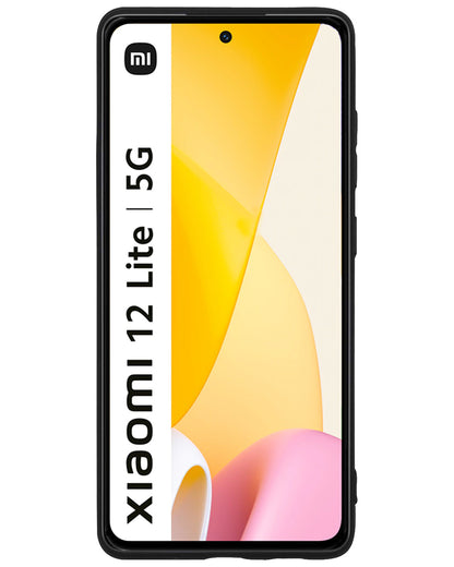 Xiaomi 12 Lite Hoesje Siliconen Backcover Lichtgewicht - Zwart