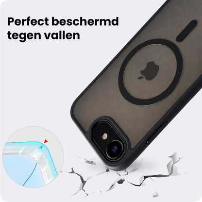 iPhone 17e Hoesje Geschikt voor Magsafe Backcover Shockproof - Zwart