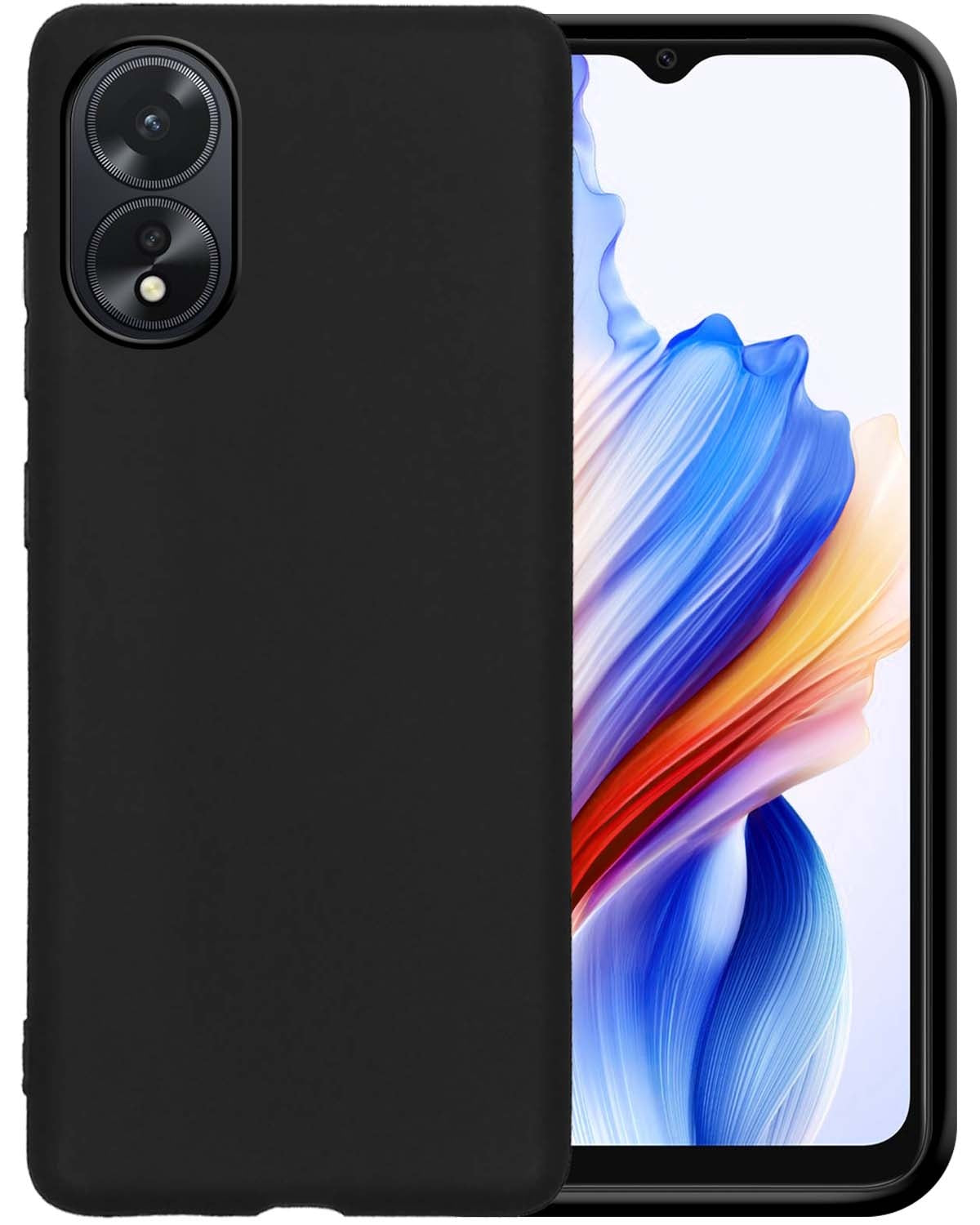 OPPO A38 Hoesje Siliconen - Zwart