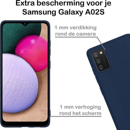 Samsung A02s Hoesje Siliconen Backcover Lichtgewicht - Donkerblauw