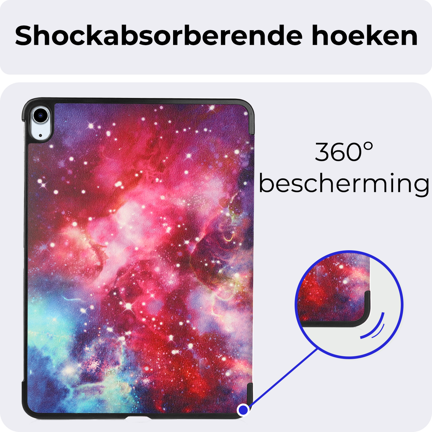 iPad Air 2024 (13 inch) Hoesje Book Case Met Apple Pencil Uitsparing - Galaxy