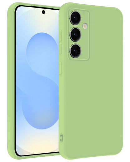 Samsung S25 Hoesje Siliconen Backcover Lichtgewicht - Groen