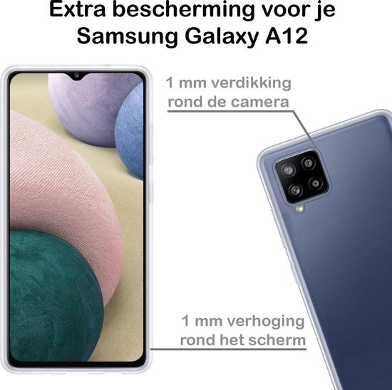 Samsung A12 Hoesje Siliconen - Transparant