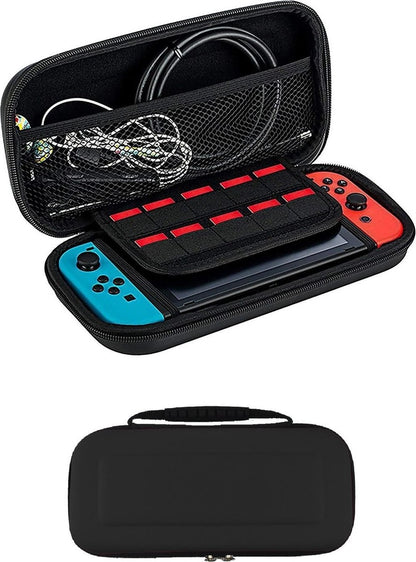 Nintendo Switch Hard Cover Hoes met Spellen ruimte - Zwart