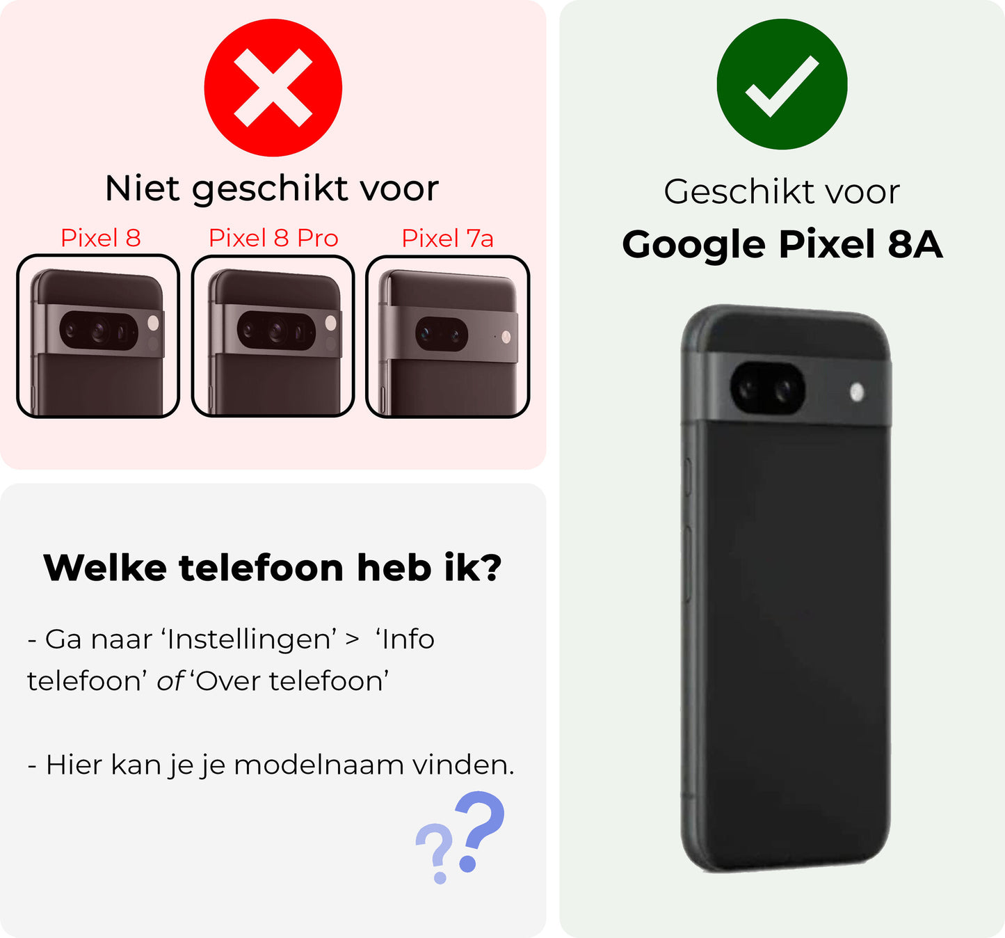 Google Pixel 8a Hoesje Siliconen - Donkerblauw