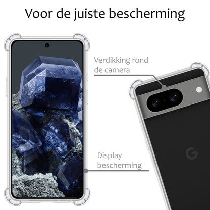 Google Pixel 8 Hoesje Shockproof Backcover Siliconen - Transparant
