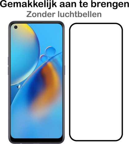 OPPO A74 4G Screenprotector Gehard Glas - Full Screen
