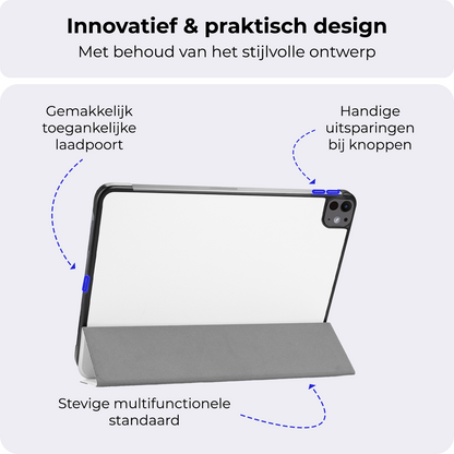 iPad Pro 2024 (11 inch) Trifold Bookcase Hoes - Wit