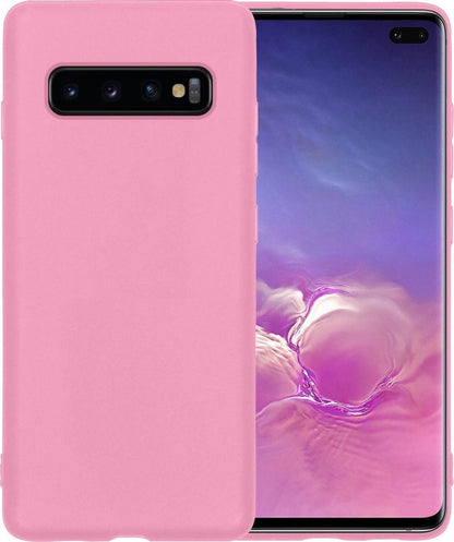 Samsung S10 Hoesje Siliconen Backcover Lichtgewicht - Lichtroze
