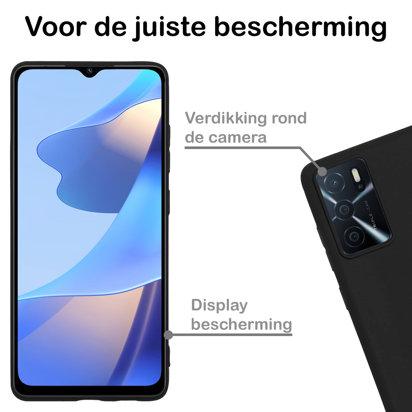 OPPO A16s Hoesje Siliconen - Groen