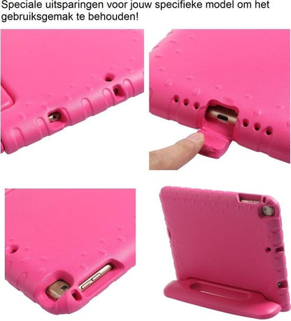 iPad 2017/2018 Hoesje Kids Cover Bumper Met Screenprotector - Roze