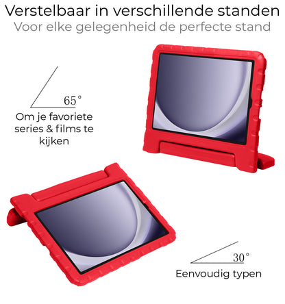 Samsung Galaxy Tab A9 Kinderhoes Shockabsorberend Foam - Rood