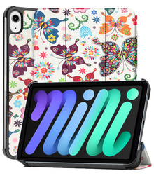 iPad Mini 7 Trifold Bookcase Hoes - Vlinders