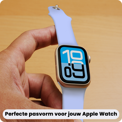 Apple Watch 1, 2, 3, 4, 5, 6, 7, 8, 9, SE - 38/40/41 mm Bandje Siliconen met verstelbare polsband - Baby Blauw