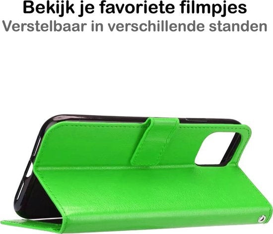 iPhone 11 Hoesje Book Case Kunstleer - Groen