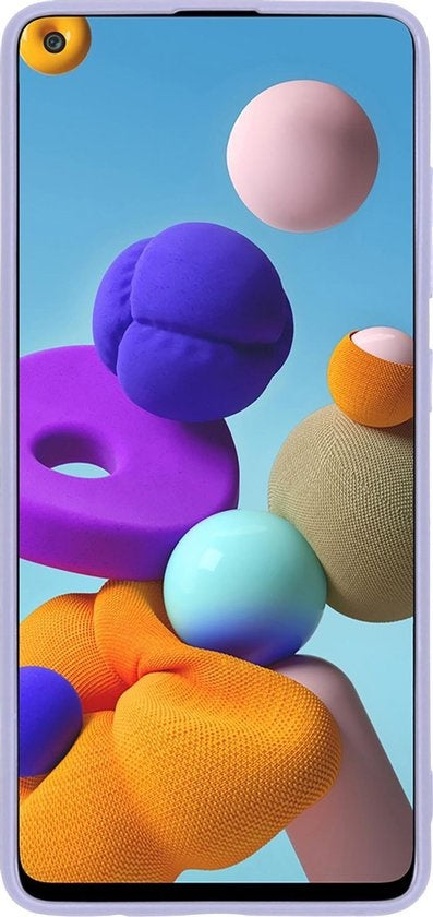 Samsung A21s Hoesje Siliconen Backcover Lichtgewicht - Lila
