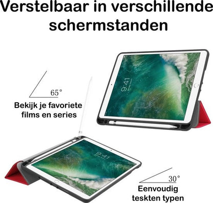 iPad Air 2 Trifold Bookcase Hoes - Rood