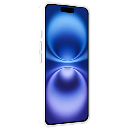 iPhone 16 Hoesje Siliconen Backcover Lichtgewicht - Wit