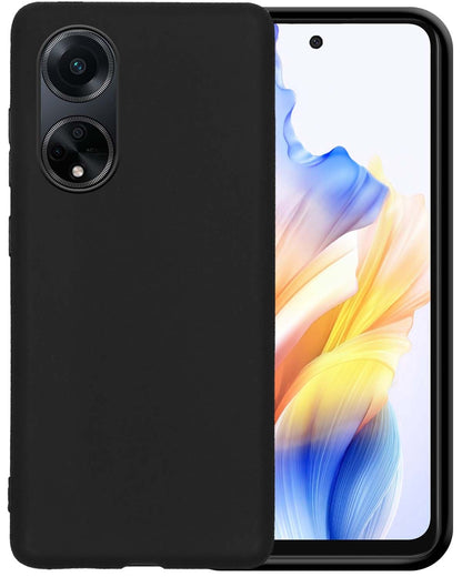 OPPO A98 Hoesje Siliconen Backcover Lichtgewicht - Zwart