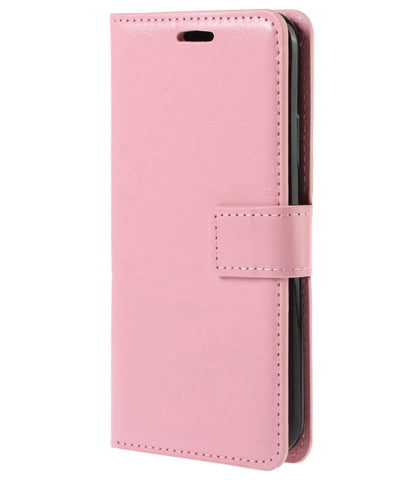 iPhone 13 Hoesje Bookcase Cover met Kaarthouder - Lichtroze